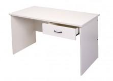 CDK126 Rapid Vibe Home Office Desk 1200 X 600 With Option Single Drawer HDKP1D Extra Fitted. Natural White